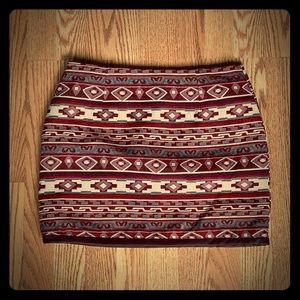 Jack by BB Dakota Aztec Mini Skirt
